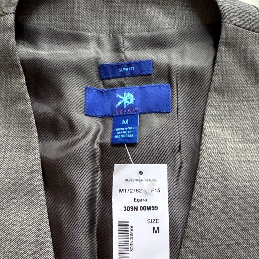 Egara Charcoal Gray Suit Vest - Picture 3 of 6